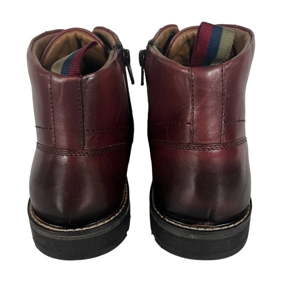 THOMAS & VINE BARTON CAP TOE‎ ANKLE BOOTS IN OXBLOOD NWOT MEN'S SIZE 8 - Picture 6 of 13